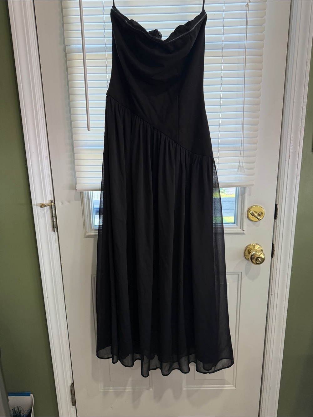 Lulus Black Strapless Evening Dress